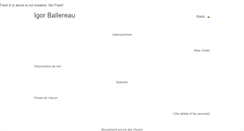 Desktop Screenshot of igorballereau.com